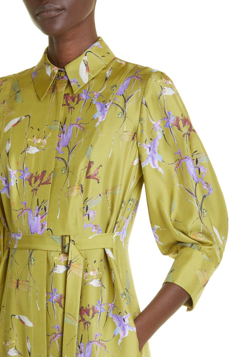 Jason Wu Collection Floral Silk Shirtdress, Alternate, color, 