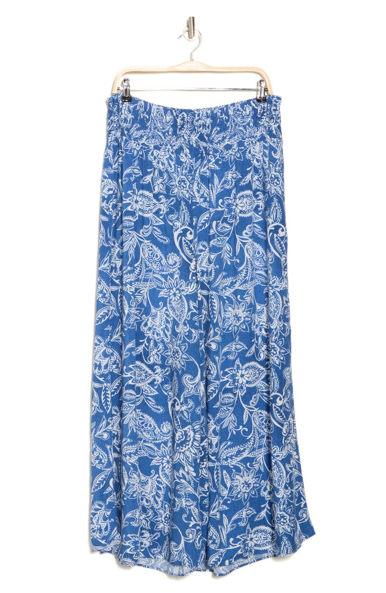 Vince Camuto Wide Leg Challis Pants, Alternate, color, Steel Blue Paisley