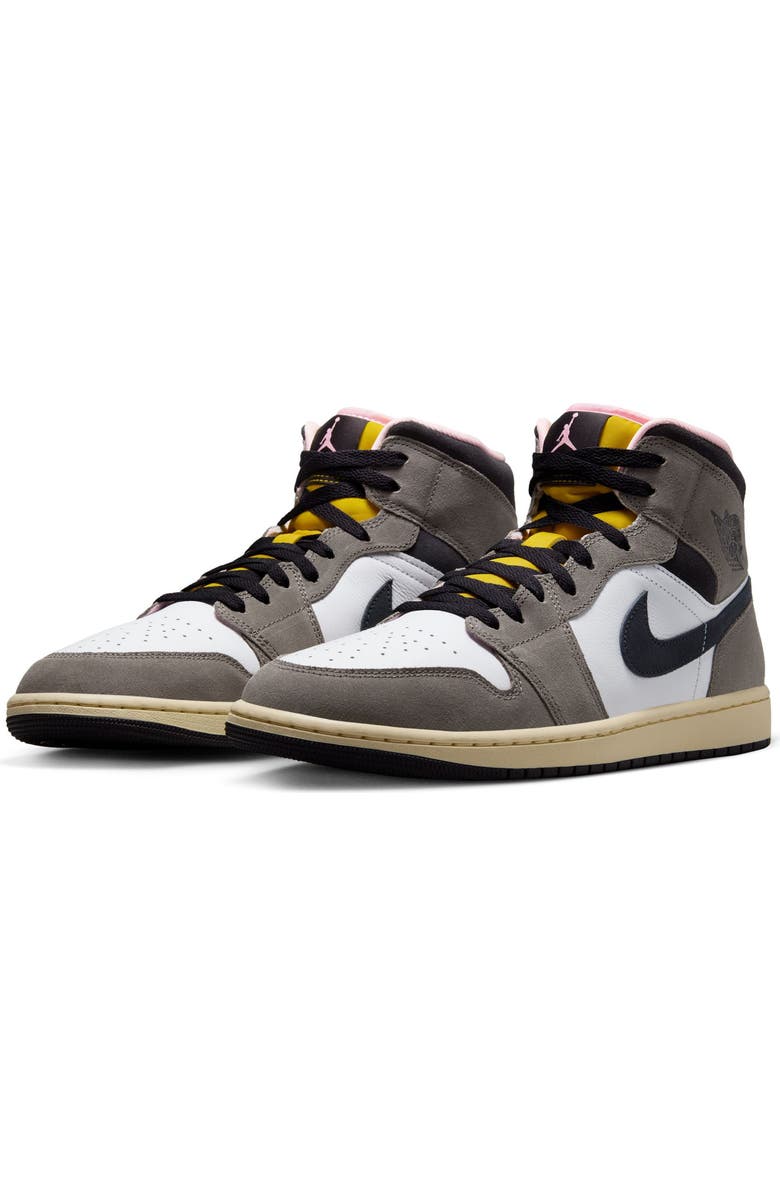 Jordan Air Jordan 1 Mid SE Basketball Sneaker, Main, color, 100 White/Oilgy