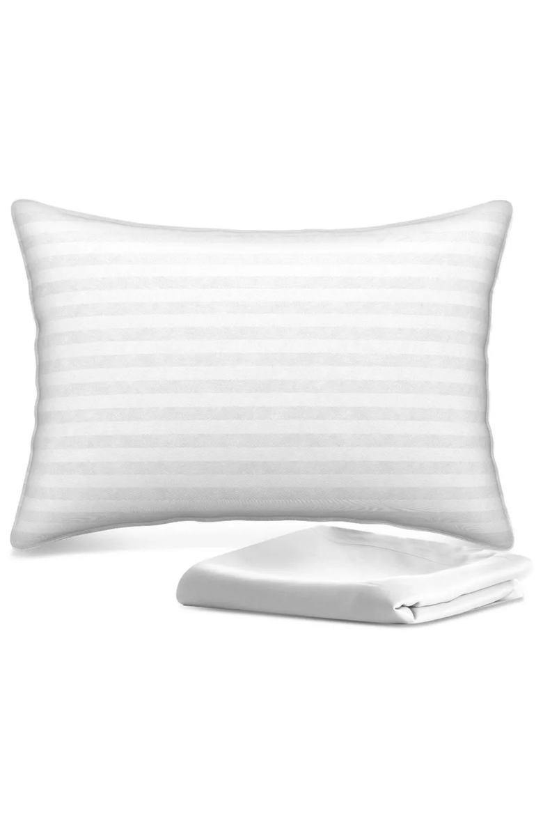 Cozy Toddler Pillow with Pillowcase Set, Main, color, White