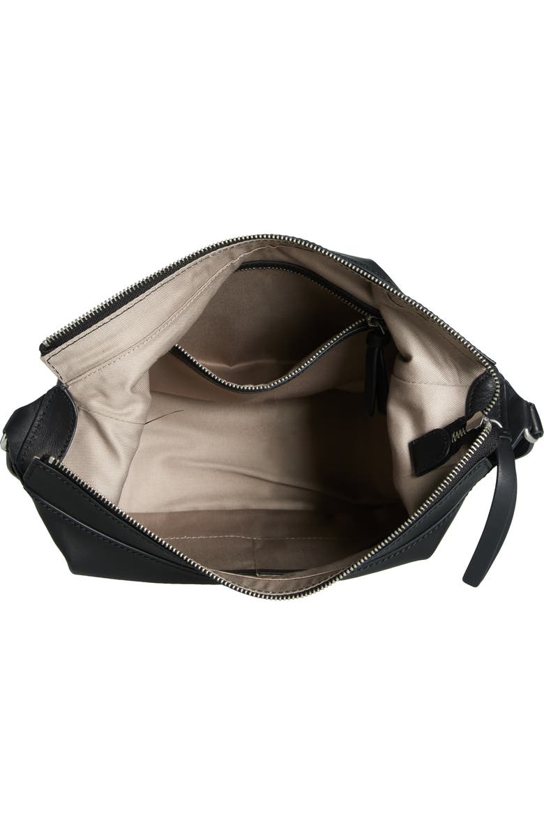 rag & bone Prospect Square Leather Crossbody Bag, Alternate, color, Black Leather