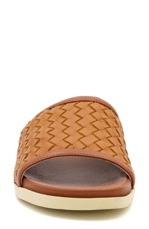 Amalfi By Rangoni Barca Slide Sandal In Cuoio Stuoia Dama