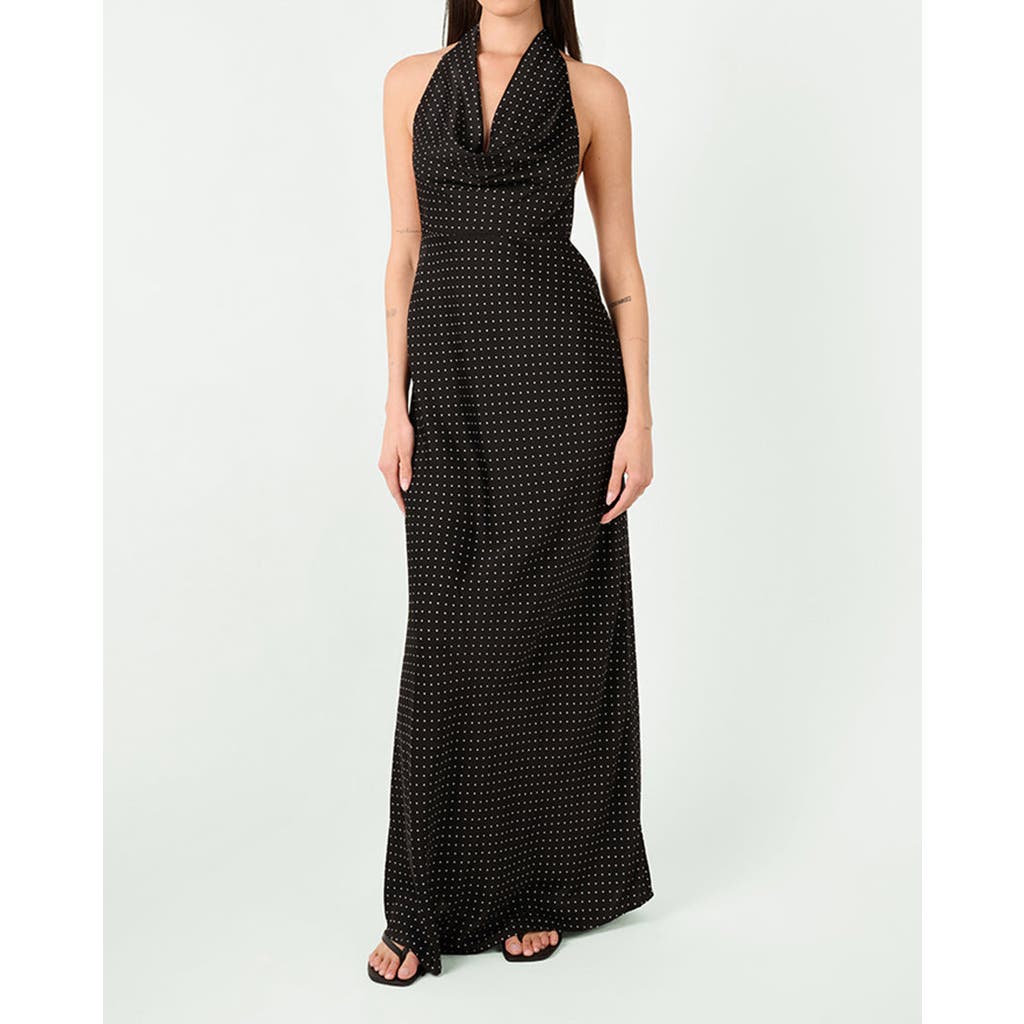 Weworewhat Cowl Halter Maxi Dress