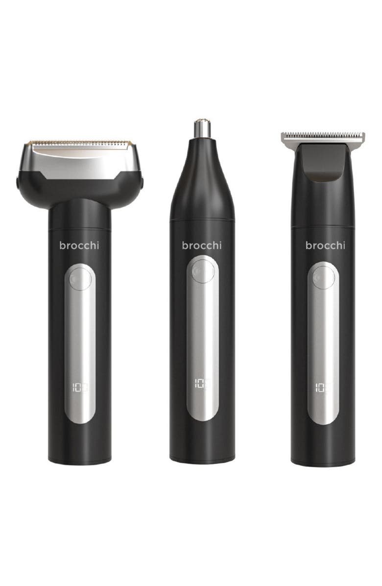 BROCCHI Shaver, Hair Clipper & Trimmer Trio Kit, Alternate, color, Black