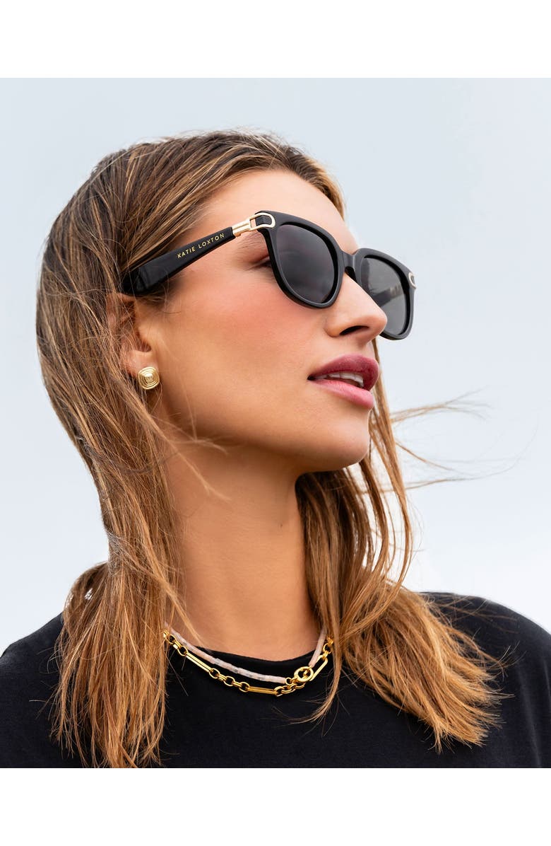 Katie Loxton Manhattan Sunglasses in Black, Alternate, color, Black