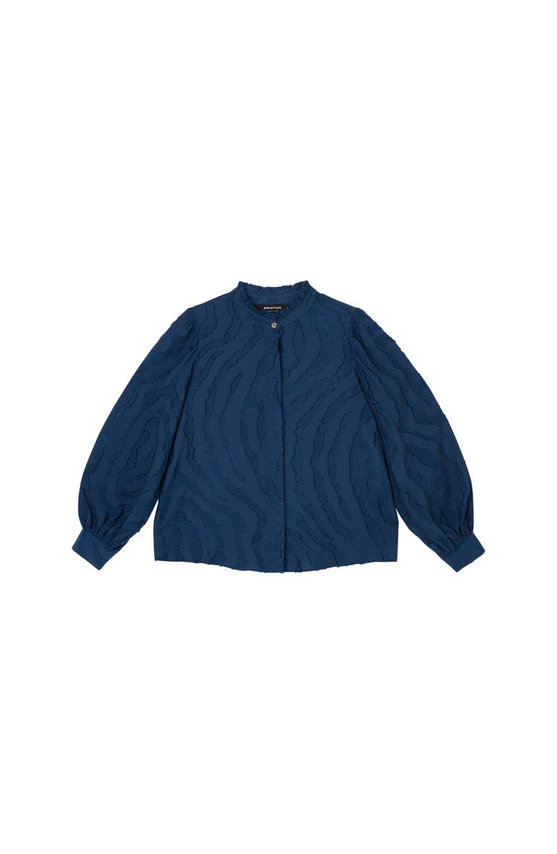 Whistles Animal Textured Shirt, Alternate, color, Navy