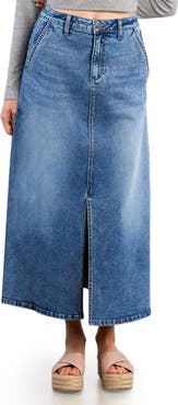 HINT OF BLU Denim Maxi Skirt