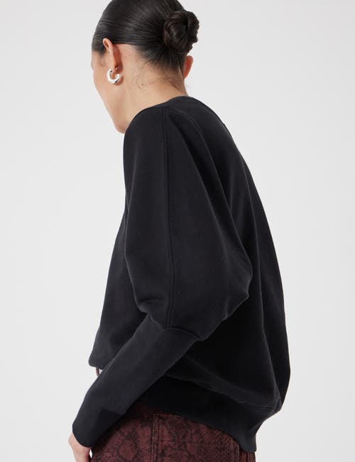 Hush Puff Sleeve Sweatshirt In Black