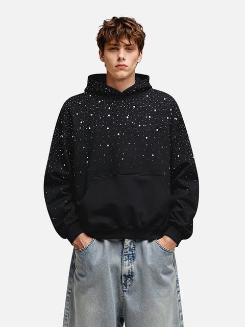 Rhinestone Pullover Hoodie