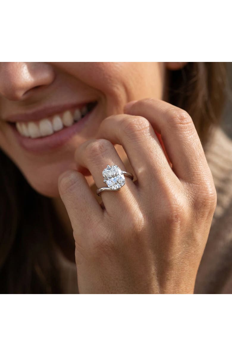 Bliss Diamond Certified 4Ct Atelier Solitaire Diamond Engagement Ring 14k Gold Lab Grown, Alternate, color, 14K White Gold