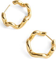 Madewell Demi Fine Wavy Double Hoop Huggie Earrings