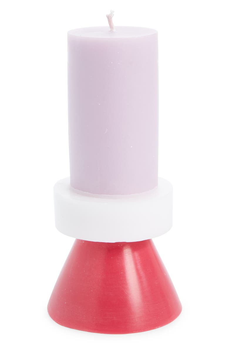 Tall Stack Candle, Main, color, VIOLET WHITE GERANIUM
