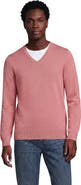 Lands' End Fine Gauge Cotton V-neck Sweater
