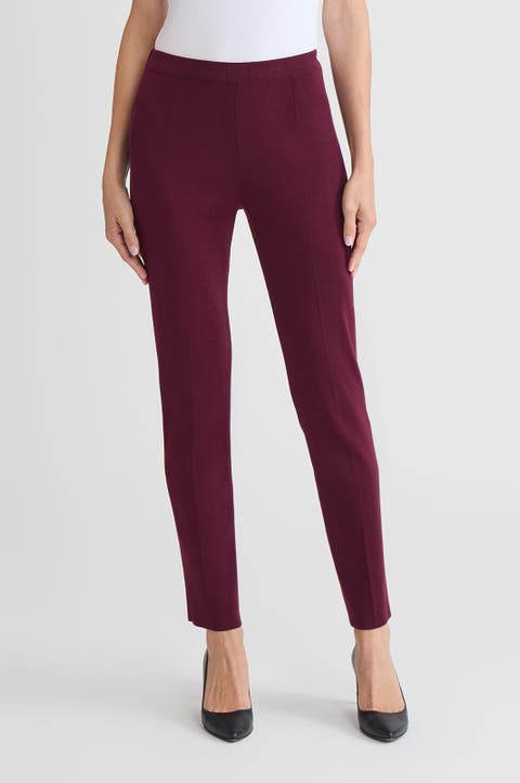 Straight-Leg Knit Pants