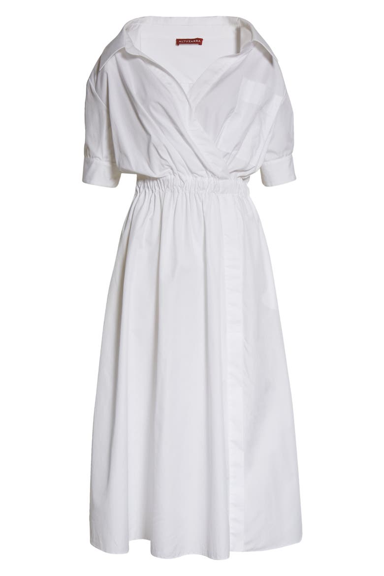 Lydia Stretch Poplin Shirtdress, Alternate, color, OPTIC WHITE