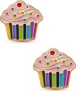 Lily Nily Kids' Cupcake Enamel Stud Earrings