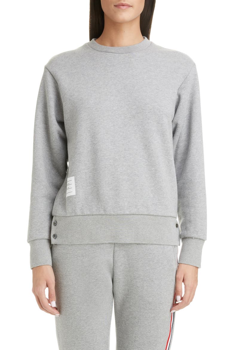 Stripe Back Sweater, Main, color, LIGHT GREY