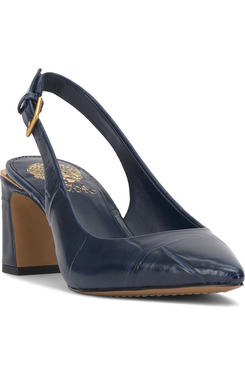 Vince Camuto Hamden Pointed Toe Slingback Pump, Main, color, Deep Navy
