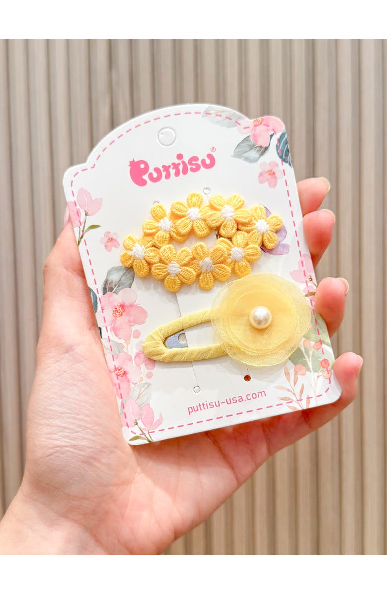 Puttisu Honey Blossom Garden Hair Clip Set of 5, Alternate, color, Yellow