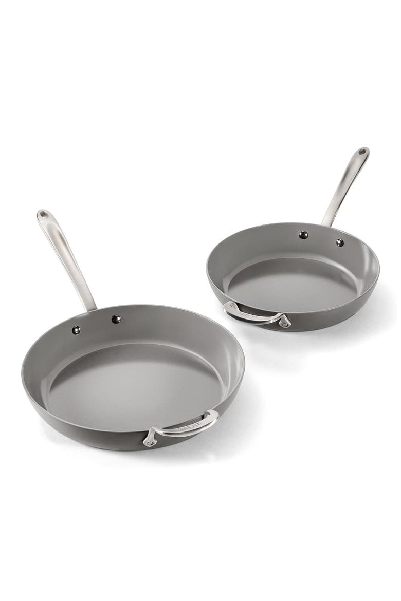 HA1 Ceramic Nonstick 2-Piece Fry Pan Set, Main, color, GRAY