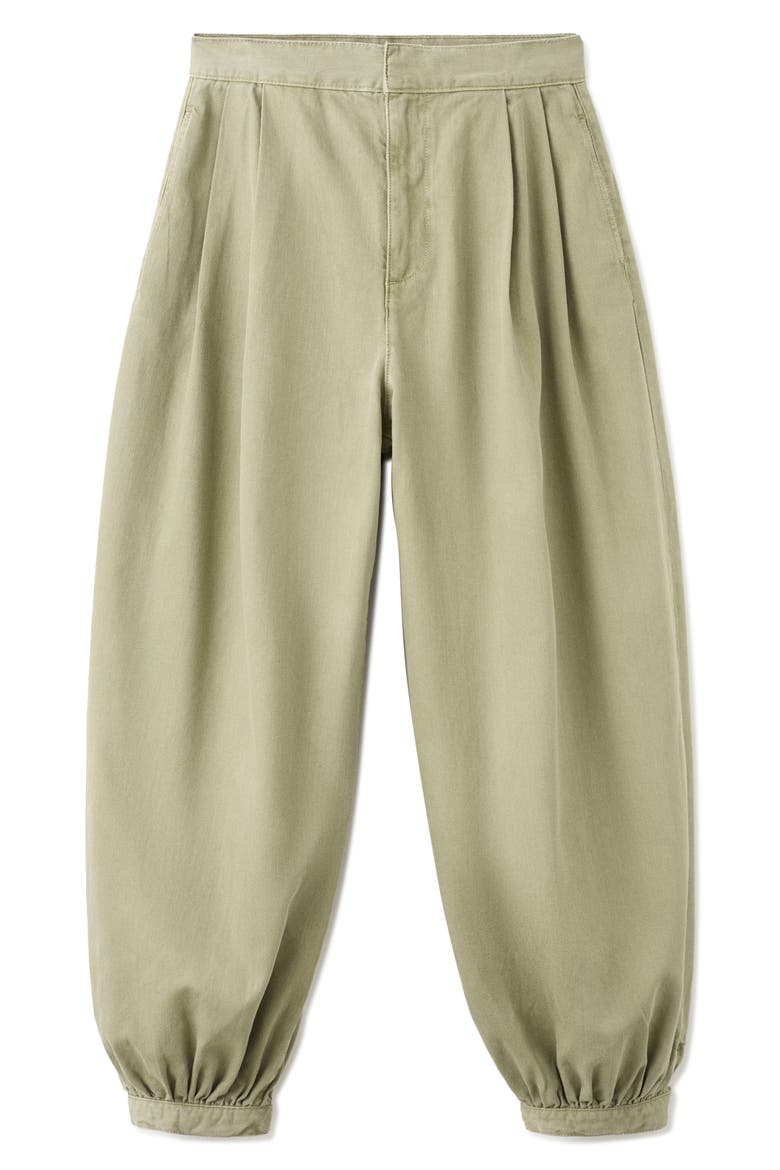 Souffle Balloon Jeans, Alternate, color, KHAKI GREEN