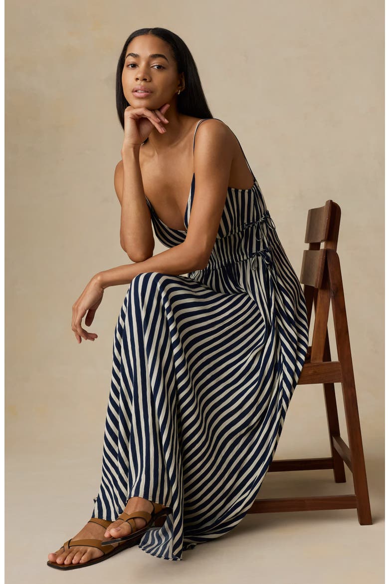 Sunbeam Stripe A-Line Dress, Alternate, color, SPELLBOUND COASTAL STRIPE