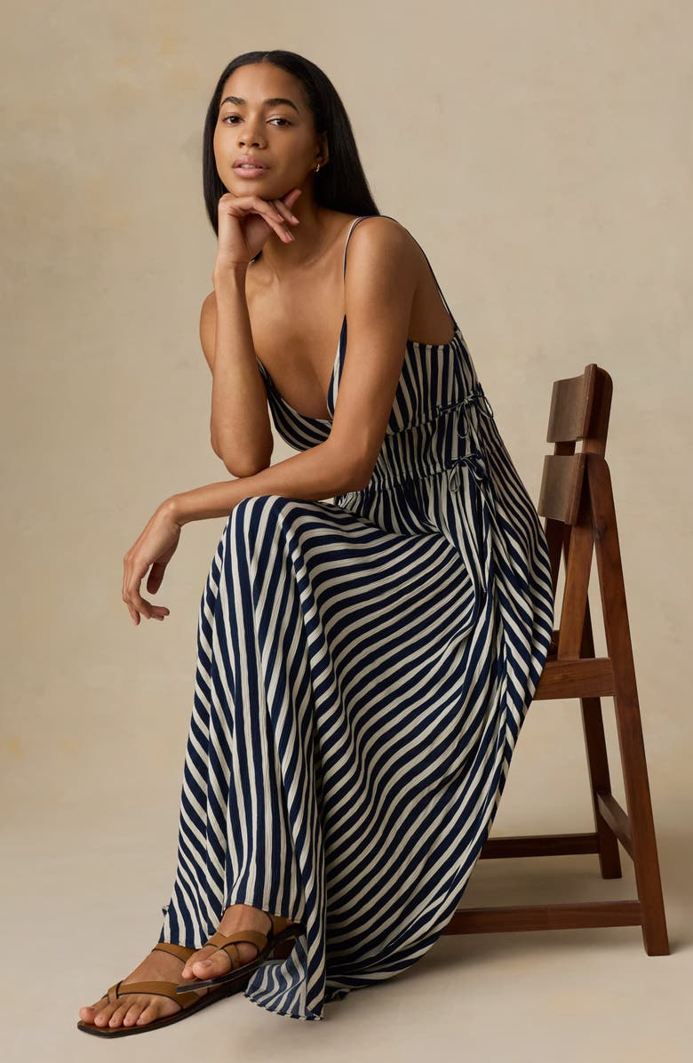 Faherty Sunbeam Stripe A-Line Dress, Alternate, color, Spellbound Coastal Stripe