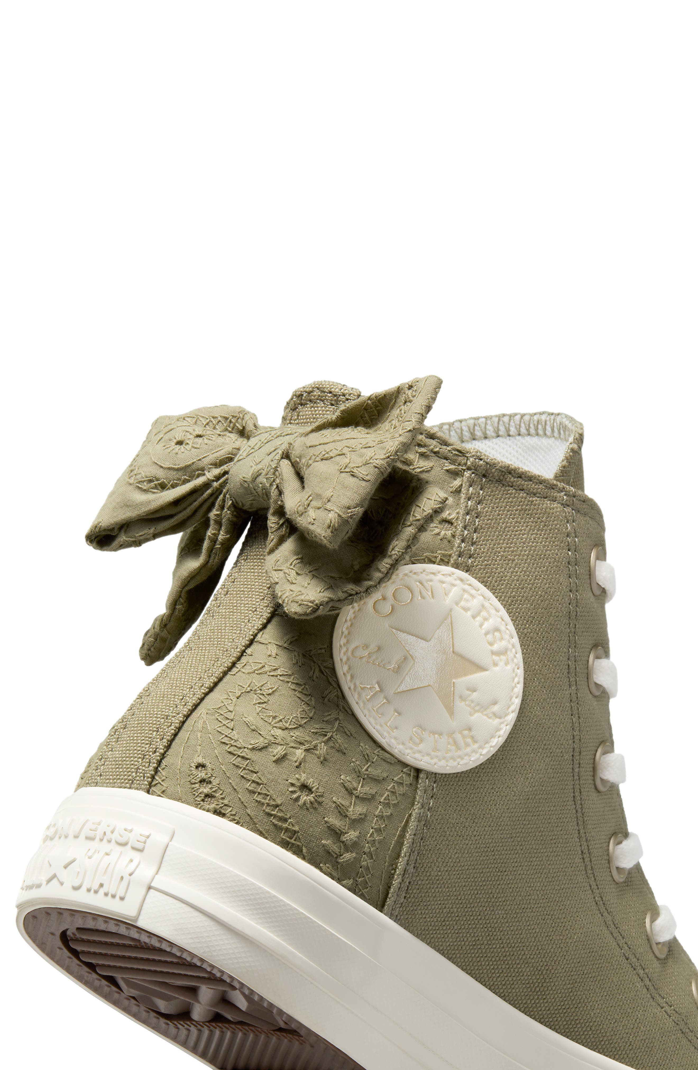 Converse Embroidered High Top Twill Sneaker, Alternate, color, 