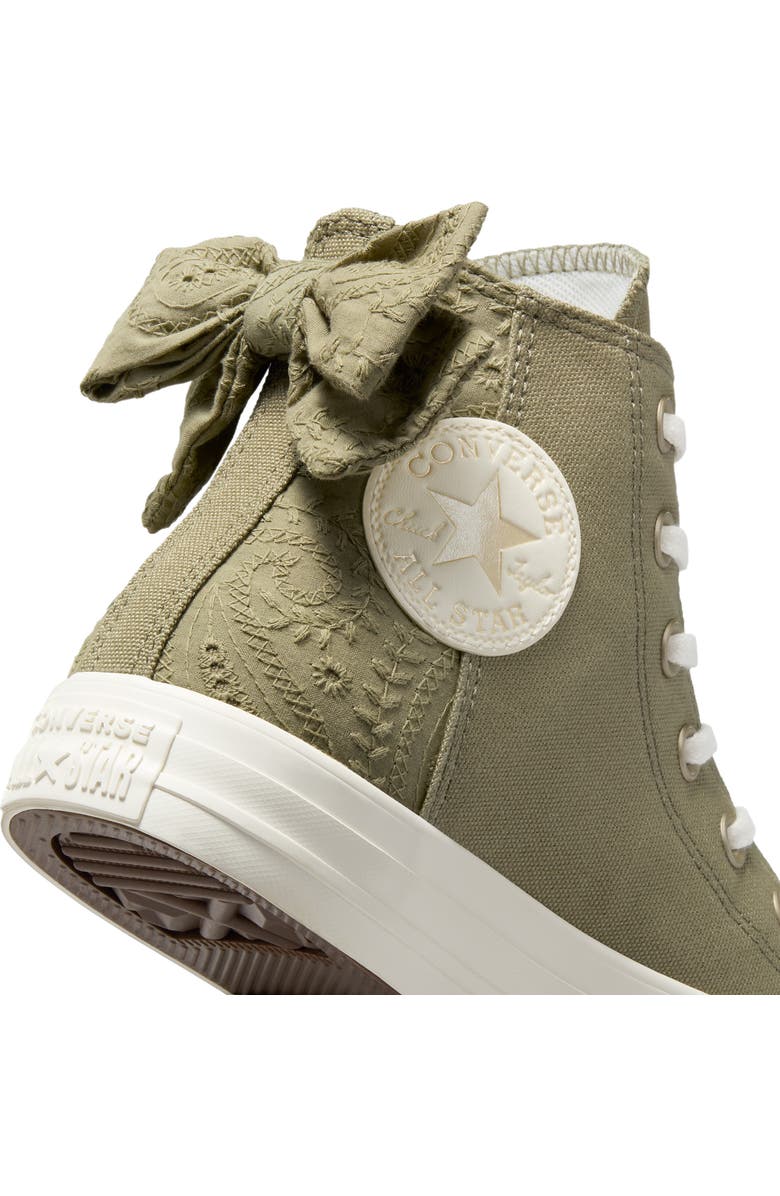 Converse Embroidered High Top Twill Sneaker, Alternate, color, Mossy Sloth/ Egret/ Light Gold
