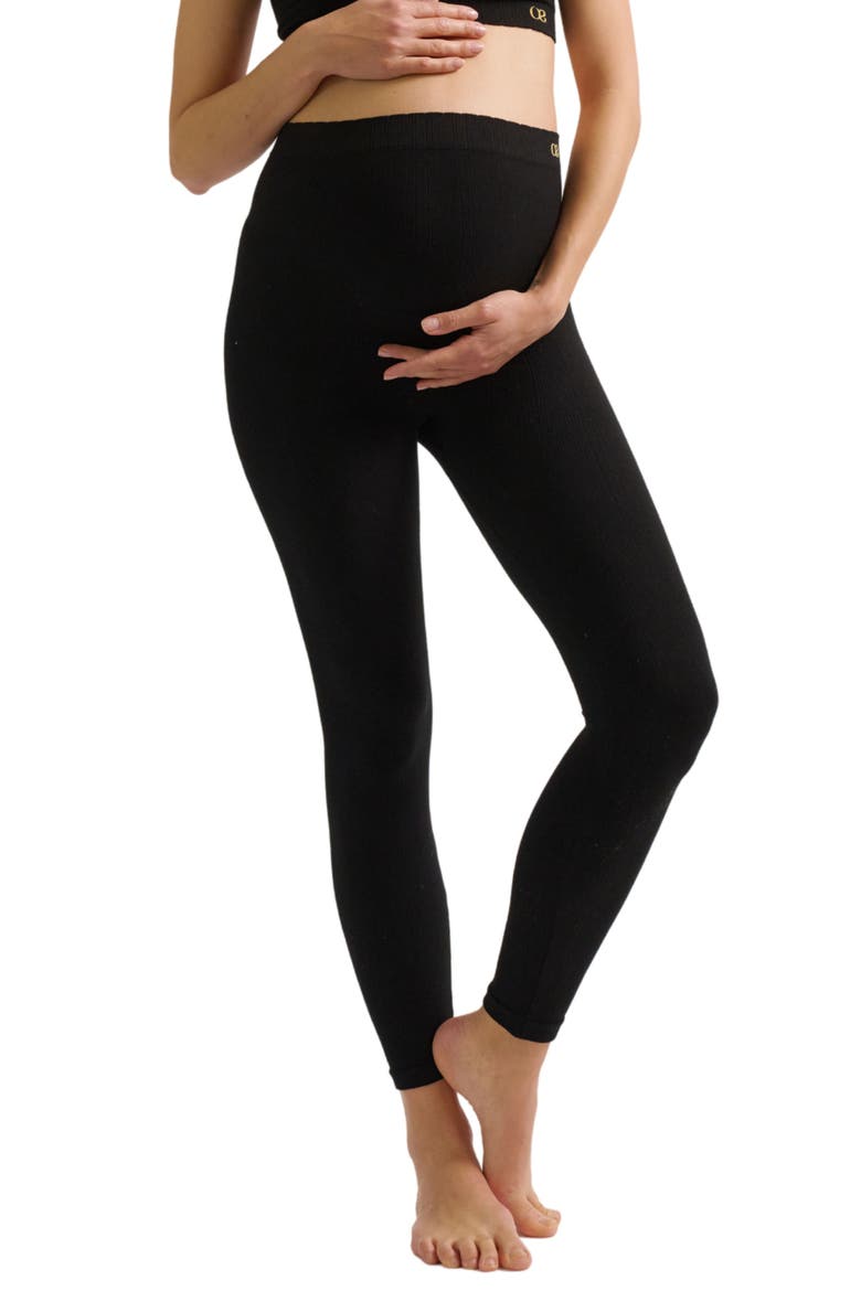 Zoé Maternity Leggings, Alternate, color, Black
