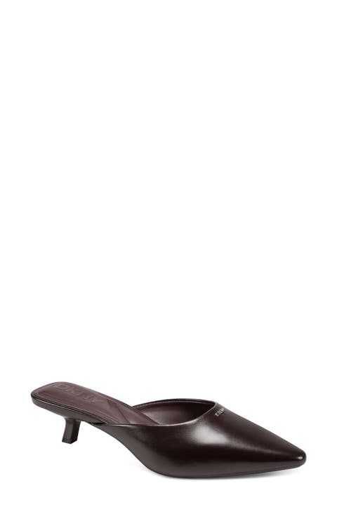 Nabil Pointed Toe Kitten Heel Mule (Women)