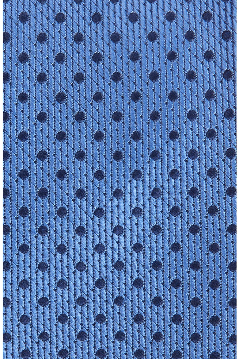 Polka Dot Silk Tie, Alternate, color, BLUE
