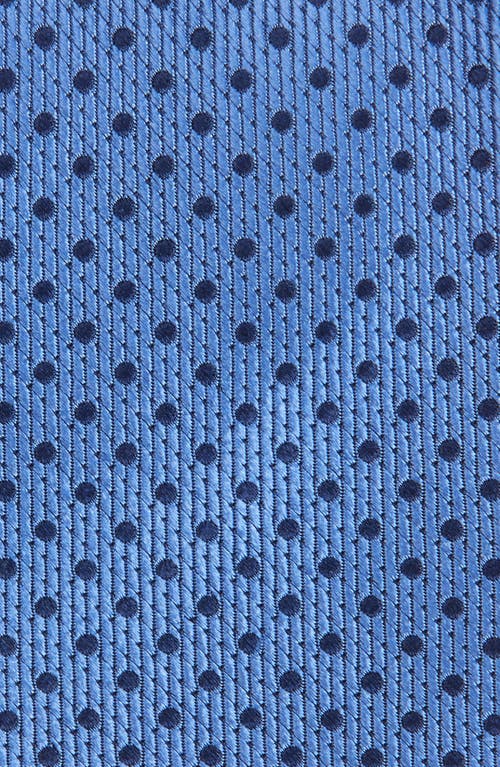 Duchamp Polka Dot Silk Tie In Blue
