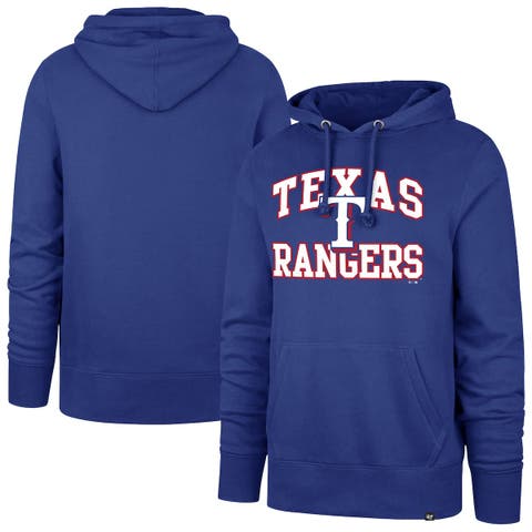 Men's '47  Royal Texas Rangers Velocity Headline Pullover Hoodie