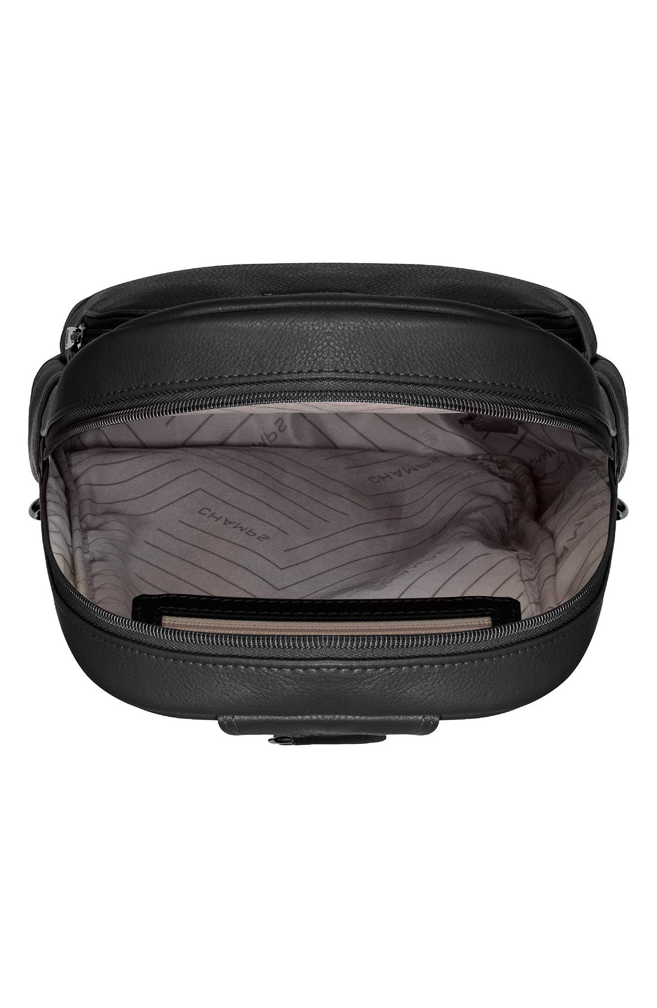 CHAMPS Onyx Leather Sling Bag, Alternate, color, Black