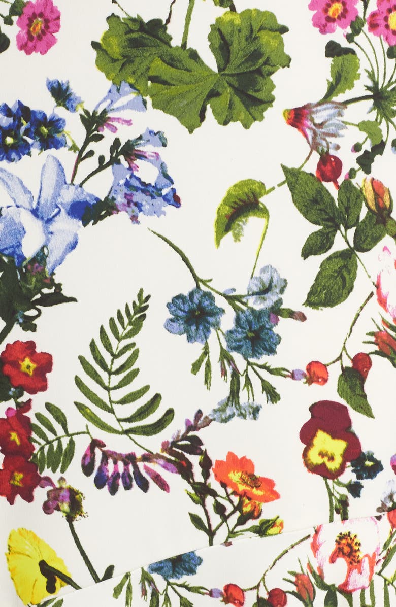 Maggy London Botanical Print Charmeuse Midi Dress, Alternate, color, 