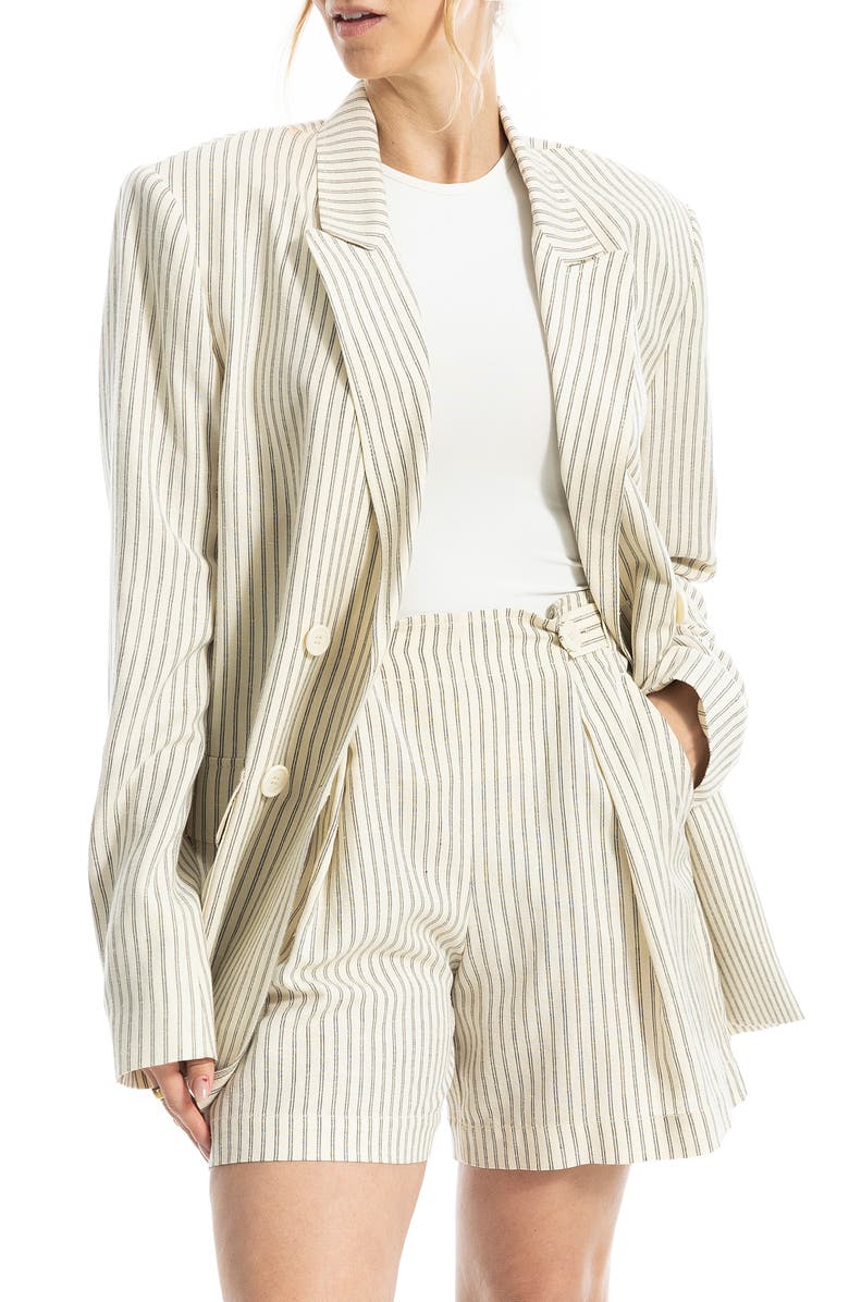 Ticking Stripe Oversize Blazer