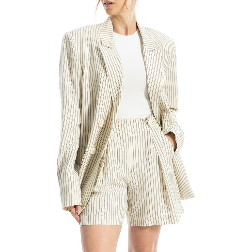 Max Studio Ticking Stripe Oversize Blazer In Multi