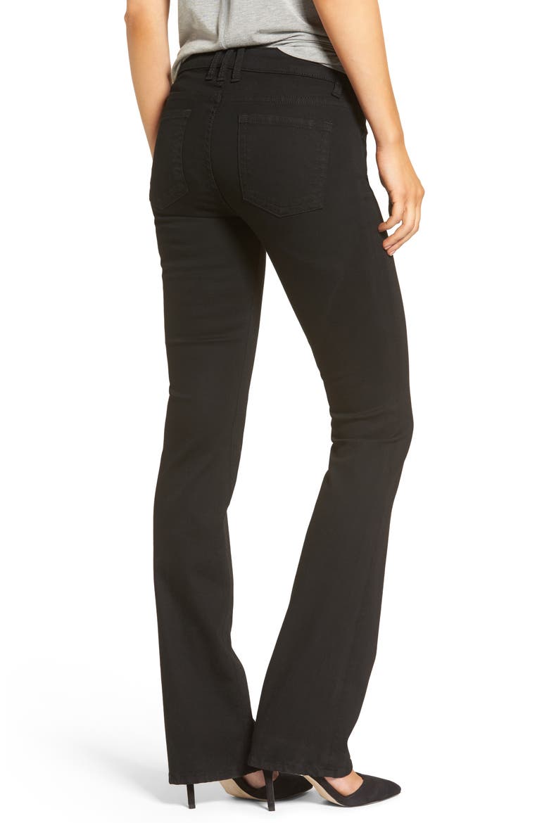 Natalie Stretch Bootleg Jeans, Alternate, color, BLACK
