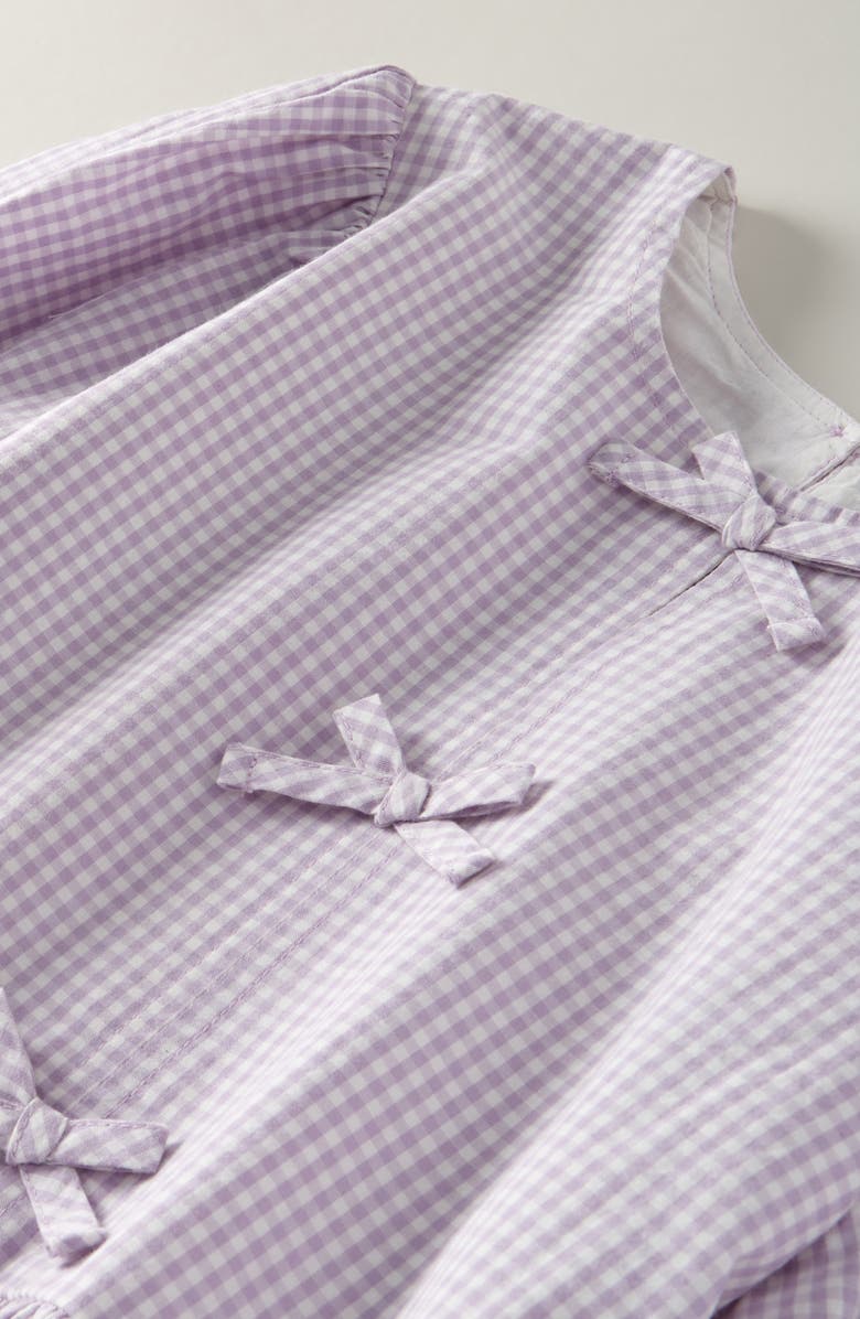 Nordstrom Kids' Bow Front Peplum Top, Alternate, color, Purple Secret Gingham