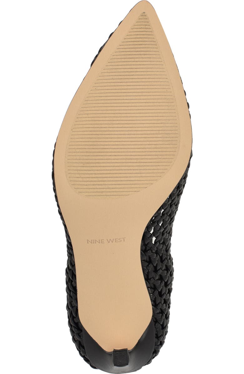 Nine West Tatiana Pointed Toe Pump, Alternate, color, Black Woven