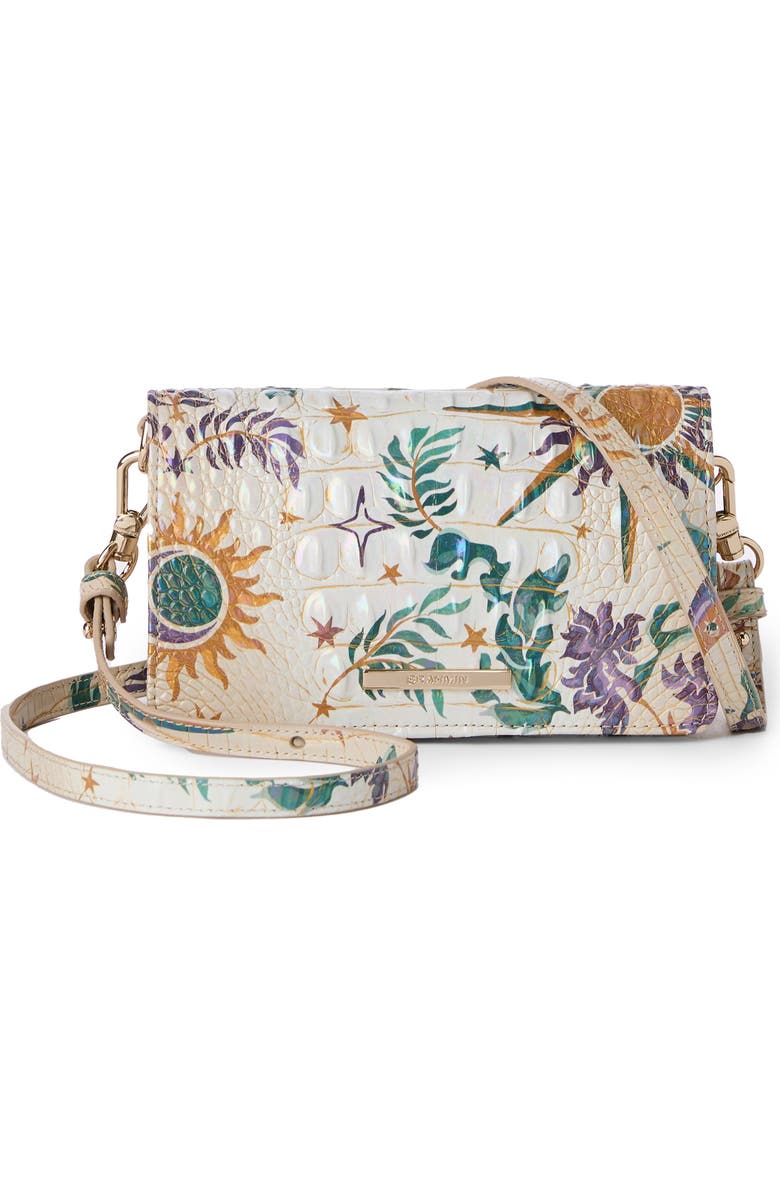 Brahmin Minuette Croc Embossed Printed Leather Crossbody Bag, Main, color,