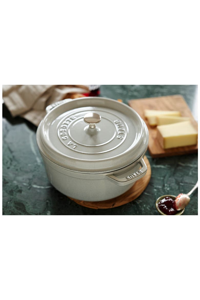 4-Quart Enameled Cast Iron Dutch Oven, Alternate, color, WHITE TRUFFLE