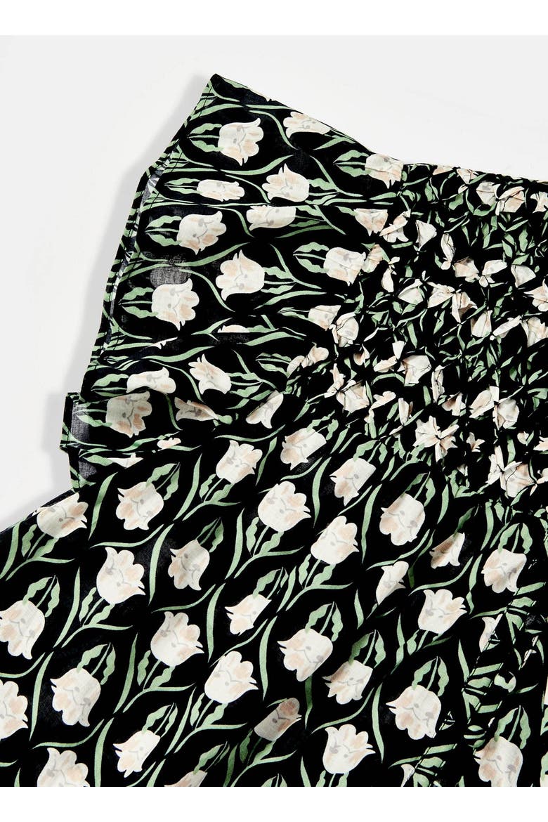 Print Cotton Blouse, Alternate, color, Black