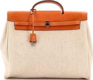 Pre-Owned Hermes Herbag Toile and Leather MM