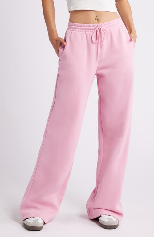 Bp. Wide Leg Fleece Pants In Pink