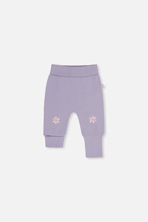 Organic Cotton Foldover Waist Flower Evolutive Pants