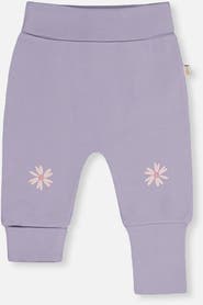 Deux par Deux Organic Cotton Foldover Waist Flower Evolutive Pants
