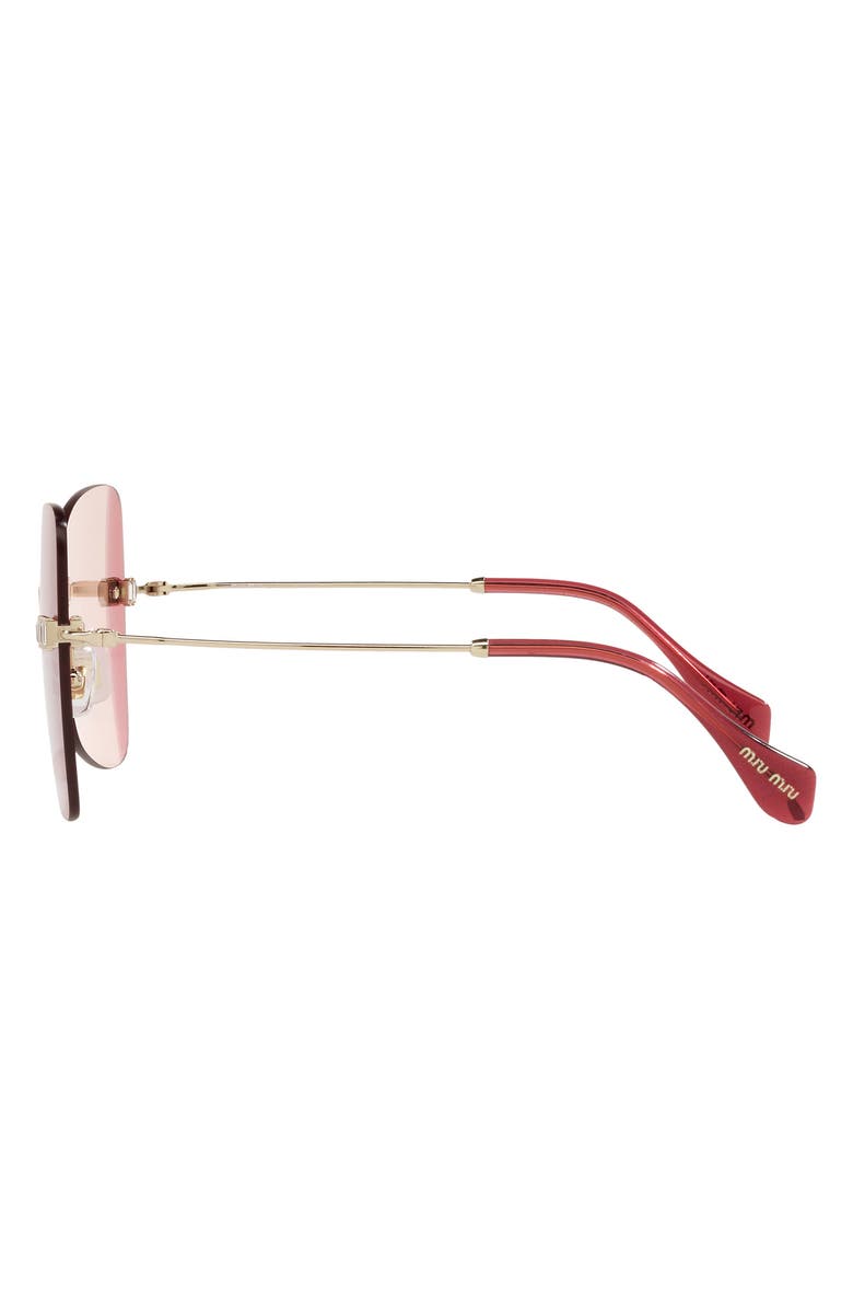 Miu Miu 59mm Irregular Sunglasses, Alternate, color, Matte Pale Gold