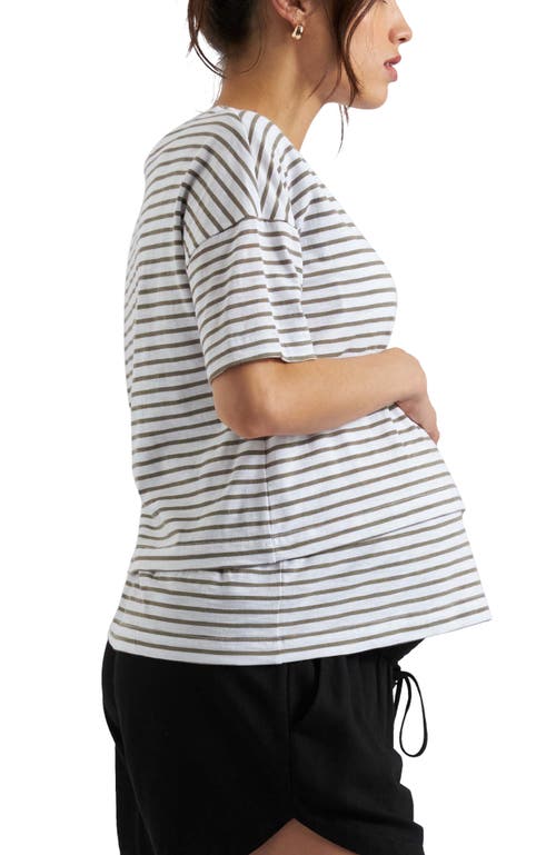 Ripe Maternity Claudette Nursing Tee In Neutral